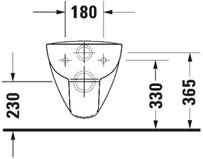 Duravit 25700920002 - Függesztett perem nélküli WC D-CODE kerámia/fényes fehér