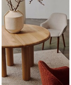 Bézs kárpitozott étkezőfotel Aleli – Kave Home