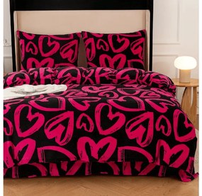 Mikroplüss ágyneműhuzat AMORYS rózsaszín Ágyneműhuzat mérete: 70 x 80 cm | 140 x 200 cm