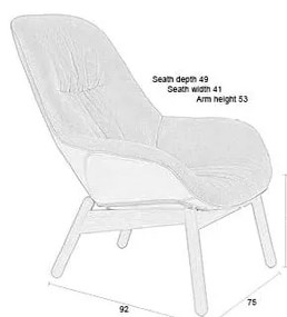 Bézs fotel Duke – White Label