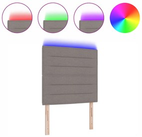 LED Fejtámla Vonalak Dizájn Taupe 80 cm Szövet