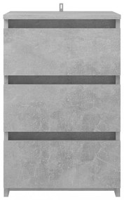 2 db betonszürke szerelt fa éjjeliszekrény 40 x 35 x 62,5 cm