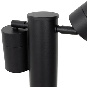 Kültéri lámpa fekete színben, földbe szúrható tüskével és kábeltömítéssel, 45 cm, 2-lámpás, IP44 - Duo