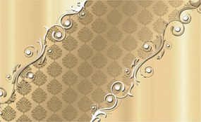 Flizelin fotótapéta Arany Damask Gyöngydísz 250x175 +ragasztó