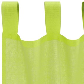 2 db almazöld fátyolfüggönyök fülecske tetejével 140x260 cm