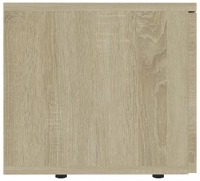sonoma tölgy színű szerelt fa TV-szekrény 80 x 34 x 30 cm