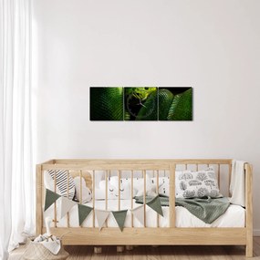 Kép - Zöld kígyó (órával) (90x30 cm)