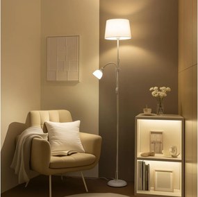 Brilagi - állólámpa CERIA 1xE27/100W/230V + 1xE14/25W fehér