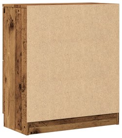 antik fa színű szerelt fa tálalószekrény 60 x 30 x 70 cm
