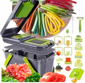 Zöldségszeletelő Reszelő Multifunkciós Kézi Reszelő 22in1