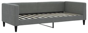 sötétszürke szövet heverő matraccal 90 x 200 cm