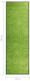 zöld kimosható lábtörlő 60 x 180 cm