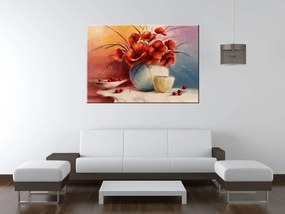Gario Vászonkép Pipacs kompozíció Méret: 100 x 40 cm