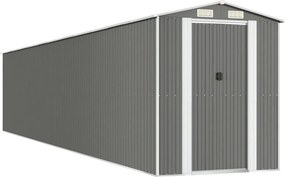 vidaXL világosszürke horganyzott acél kerti fészer 192 x 1021 x 223 cm