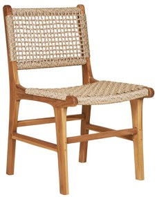 Derby étkezőszék, teakfa/polyrattan, natúr