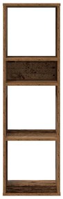antik fa színű szerelt fa könyvszekrény 34x31x112 cm