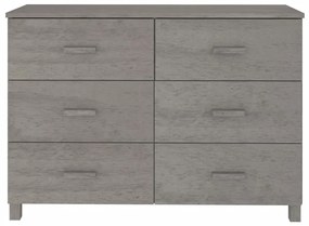 HAMAR világosszürke tömör fenyőfa tálalószekrény 113x40x80 cm