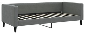 sötétszürke szövet heverő matraccal 90 x 190 cm