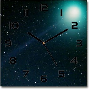 Üveg függőóra nappaliba Galaktika 30x30 cm