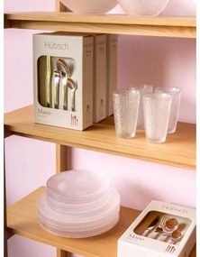 Ezüstszínű rozsdamentes acél evőeszköz készlet 16 db-os Mano – Hübsch