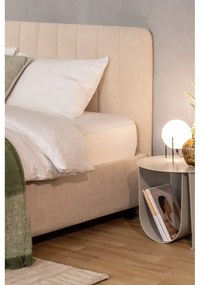 Bézs kárpitozott ágyneműtartós franciaágy ágyráccsal 180x200 cm Myra Slim Line – Bonami Selection