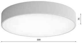 LED mennyezeti lámpa CLEO 69W 230V 4000K, 50 cm, szürke