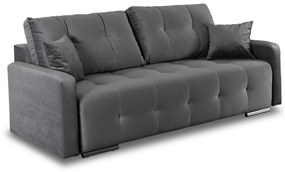 Sofa FAVIO Szara Welurowa