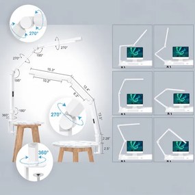 Brilagi-LED VARIO dimmelhető érintős asztali lámpa LED/12W/230V 3000-6500K fehér