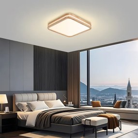 Brilagi - Dimmelhető MOLINA SQUARE LED/48W/230V lámpatest, tölgy, 40x40 cm + távirányító