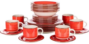 Banquet Spiral Red 30 darabos étkészlet