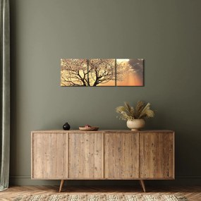 Fa képe a réten (órával) (90x30 cm)