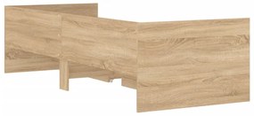 sonoma tölgy színű műfa ágykeret fiókokkal 100 x 200 cm