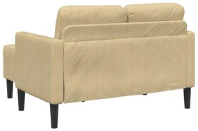zöldszürke vászon 2 üléses kanapé L-alakú kanapéval 125 cm