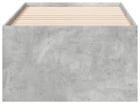 betonszürke kanapéágy fiókkal matrac nélkül 100x200 cm