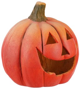 Tök gyertyatartó faragott narancssárga, terrakotta, átmérő 26 cm