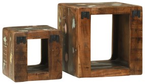 TV Egység 36x36x30 cm Tömör Fa Újrahasznosított
