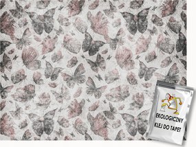 Fotótapéta Flizelina Rovarok Pillangók Shabby Chic Vintage Retro 150x105 ragasztó