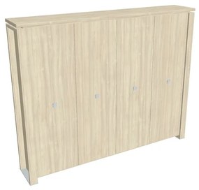 Verno+ S magas gardrób 260 x 46 x 210 cm, akác / vanília