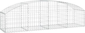 vidaXL íves horganyzott vas gabion kosár 200x50x40/60 cm