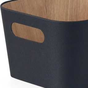 Kitchisimo 2 db tároló kosár szett 31 × 23 × 16cm, fekete, L