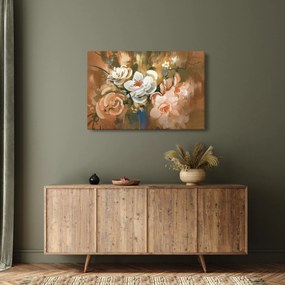 Kép - Festett csokor virág (90x60 cm)