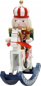 Fából Készült Diótörő Lóval Karácsonyi Figura TN1403A