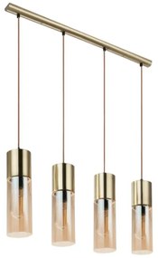 GLOBO 21000-4HM - Csillár zsinóron ANNIKA 4xE27/25W/230V réz