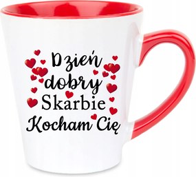 Latte Bögre 350ml Piros Jó Reggelt Kincsek Valentin-napi mix Wz