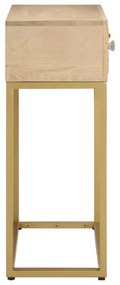 tömör mangófa és vas tálalóasztal 90 x 30 x 76 cm