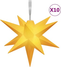 vidaXL 10 db sárga karácsonyi lámpa LED-del 10 cm