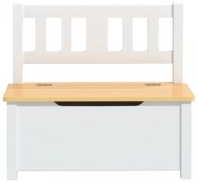 fehér-bézs MDF gyermek tárolópad 60 x 30 x 55 cm
