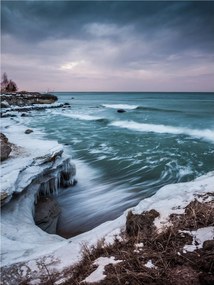 Fotótapéta Téli tenger vinil hópart jégcsendben 184x254 +ragasztó