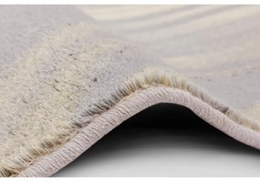 Szürke-krémszínű gyapjú szőnyeg 133x180 cm Plants – Agnella