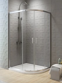 New Trendy New Varia zuhanykabin 120x85 cm félkör alakú króm fényes/átlátszó üveg K-0509